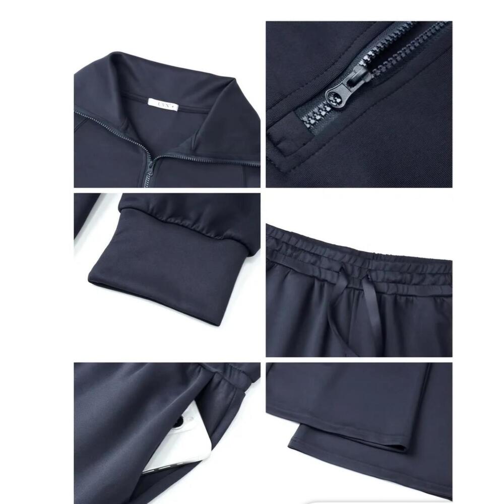 UVN Cozy Women's Navy Performance Set Size Lg - Picture 3 of 5